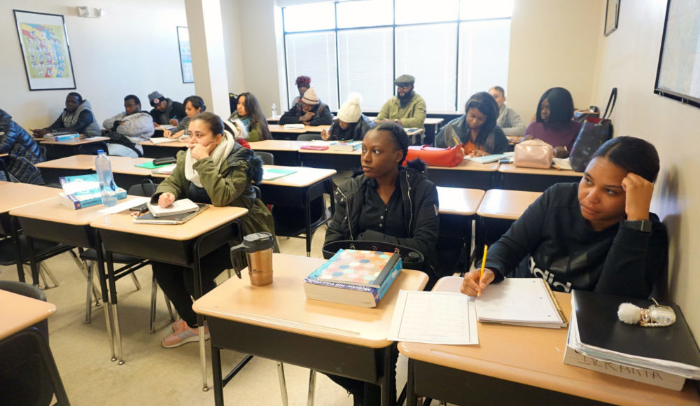 Adult Learning Center Classroom Students at Work