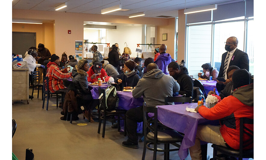 Better Life Homeless Memorial Day 12-21-2022 Overview of lunch for web