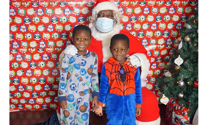 Breakfast with Santa 12-17-2022 Boys in PJs with Santa for web