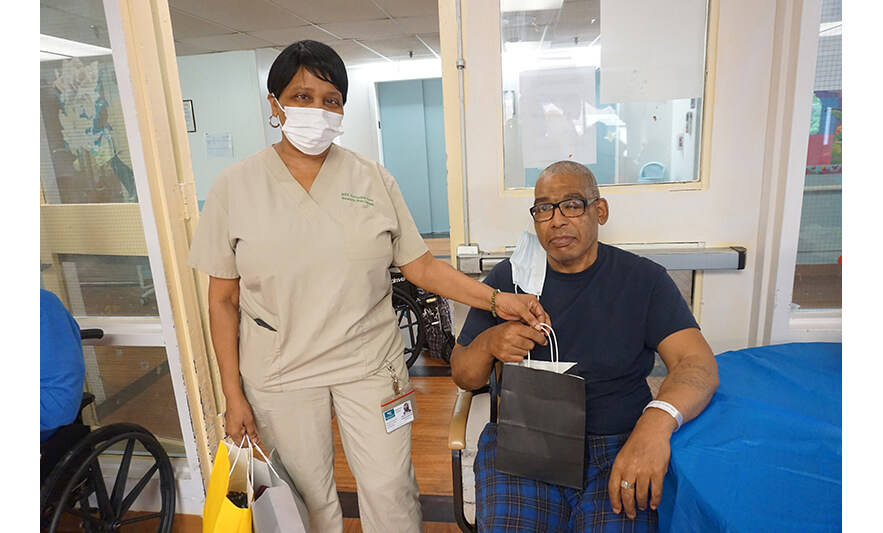 Extended Care Adopt-a-Resident Day 5-15-2024 Dolores Thomas with resident for web
