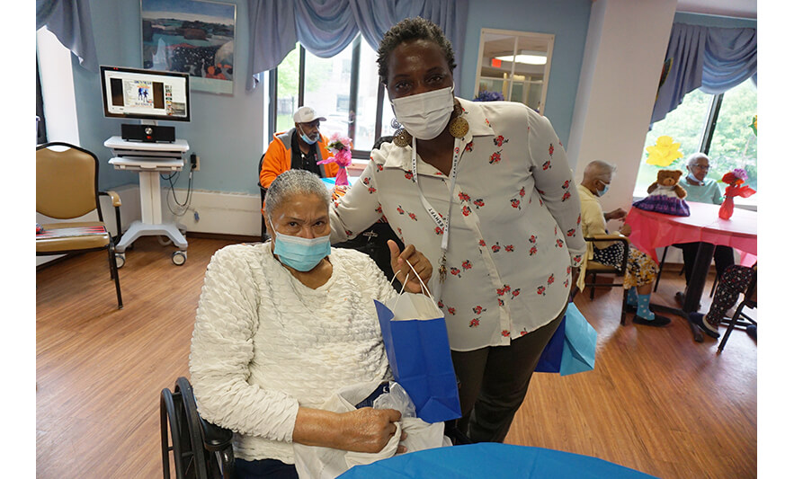 Extended Care Adopt-a-Resident Day 5-15-2024 Julienne Van-Nooten with resident for web