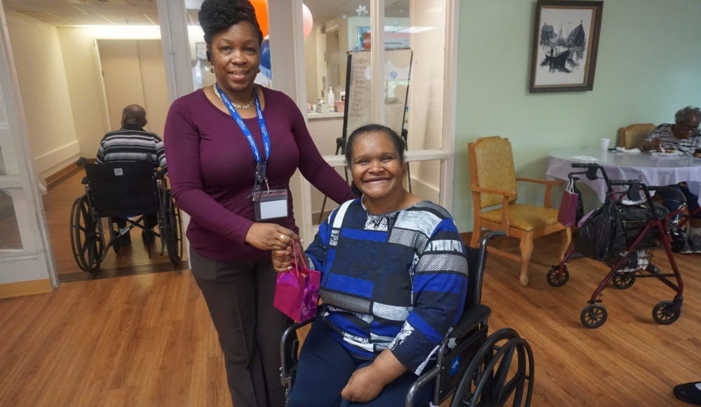 Extended Care Adopt-A-Resident Day Yonette Semple with Resident