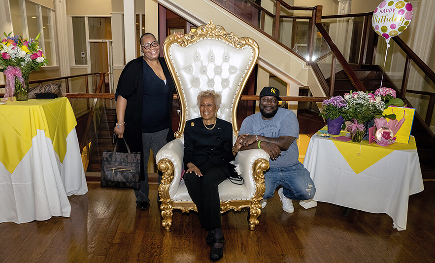 Madge Wilson 89th Birthday 4-12-2022 Alisha Chatman-Jenkins Madge Wilson and Ali Jenkins for web