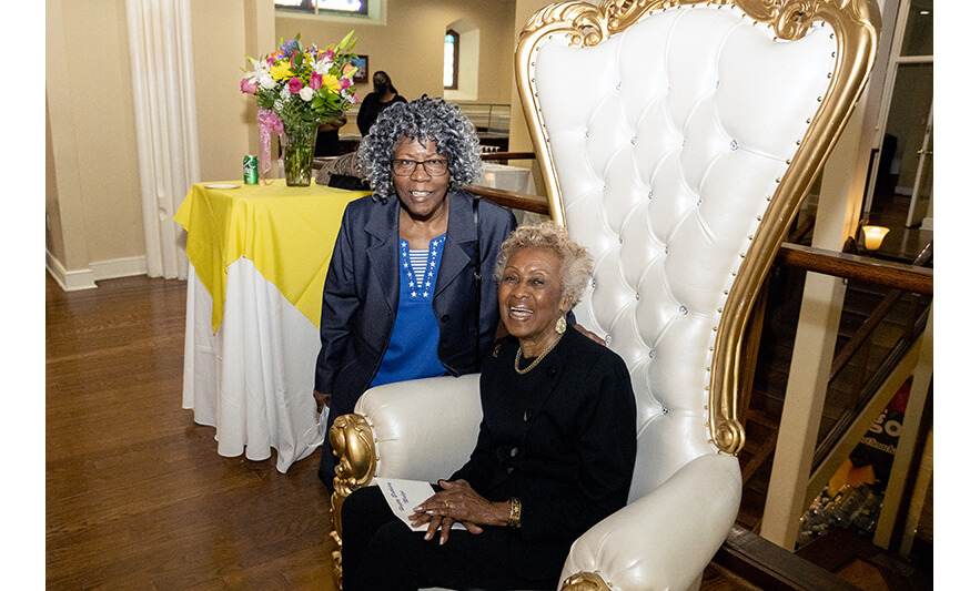 Madge Wilson 89th Birthday 4-12-2022 Cecilia Faulks and Madge Wilson for web