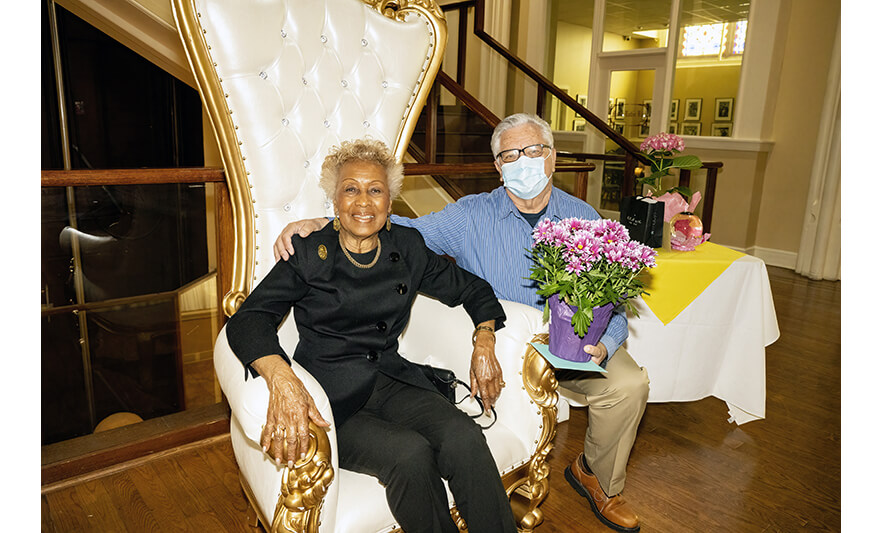 Madge Wilson 89th Birthday 4-12-2022 Madge Wilson and Richard Rohrman for web