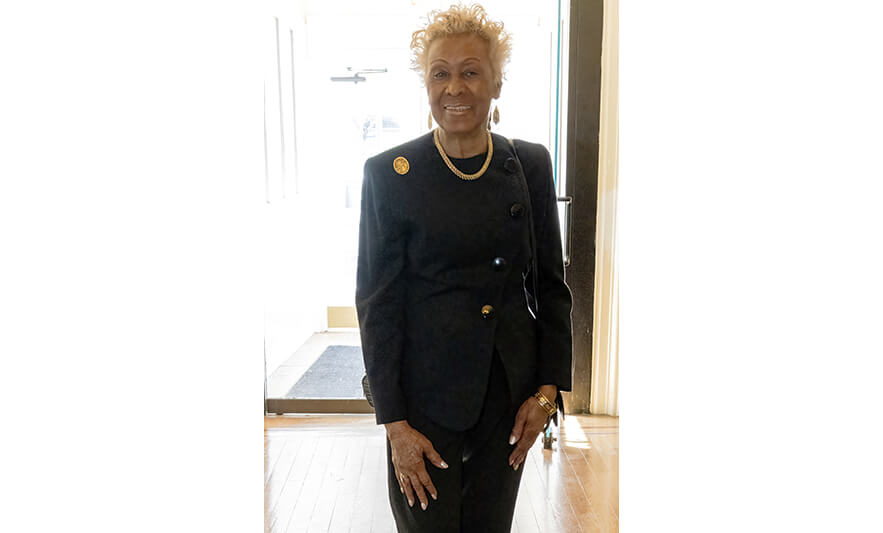 Madge Wilson 89th Birthday 4-12-2022 Madge Wilson at entrance for web