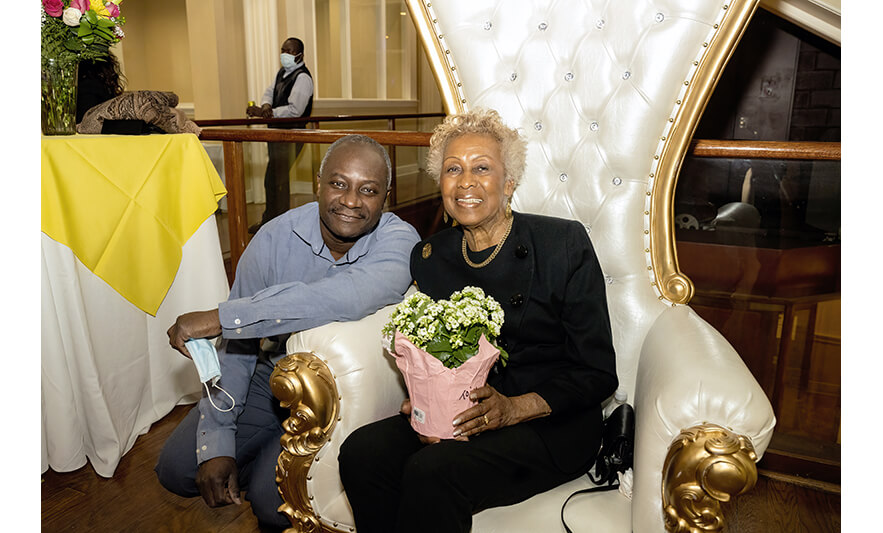 Madge Wilson 89th Birthday 4-12-2022 Ray Palmer and Madge Wilson for web