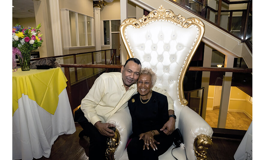 Madge Wilson 89th Birthday 4-12-2022 Wayne Gravesande and Madge Wilson for web